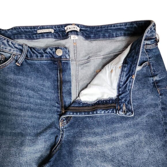 Ava & Viv Jean Shorts Womens Plus Size 22 Blue Denim High Rise Relaxed Bermuda - Picture 2 of 5